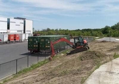 digger excavating dirt