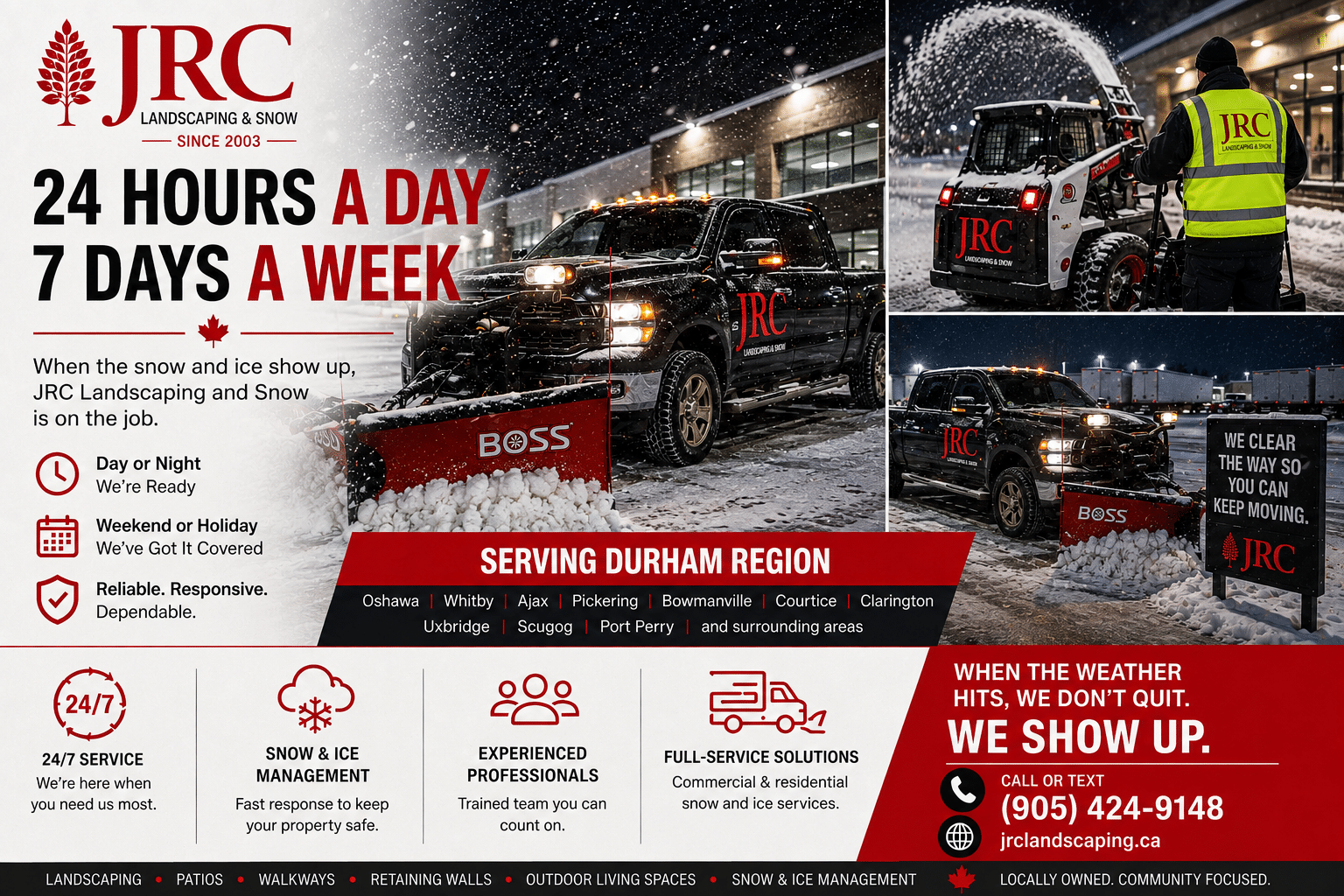 JRC Landscaping and Snow 24 hour winter service